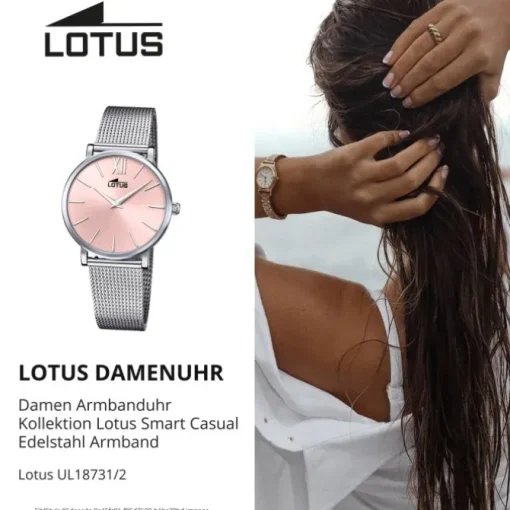 Lotus Damen Armbanduhr Smart Casual 18731/2 Analog Edelstahl silber UL18731/2