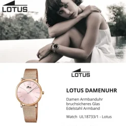 Lotus Damen Armbanduhr Smart Casual 18733/1 Analog Edelstahl rosegold UL18733/1
