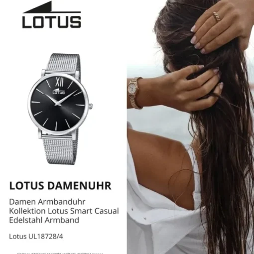 Lotus Damen Armbanduhr Smart Casual 18728/4 Analog Edelstahl silber UL18728/4