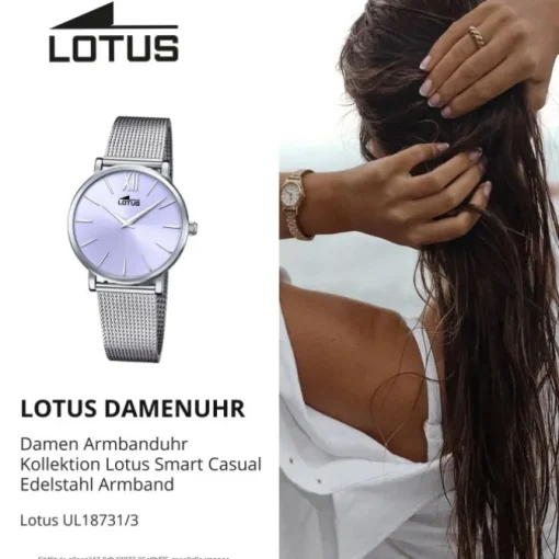 Lotus Damen Armbanduhr Smart Casual 18731/3 Analog Edelstahl silber UL18731/3