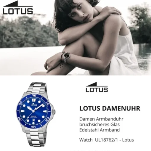 Lotus Damen Armbanduhr Sport 18762/1 Analog Edelstahl silber UL18762/1