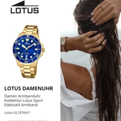 Lotus Damen Armbanduhr Sport 18764/1 Analog Edelstahl gold UL18764/1