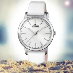 Lotus Damen Armbanduhr Trendy 18738/1 Analog Leder weiß UL18738/1