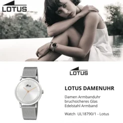 Lotus Damen Armbanduhr Trendy 18790/1 Analog Edelstahl silber UL18790/1