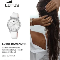 Lotus Damen Armbanduhr Trendy 18738/1 Analog Leder weiß UL18738/1