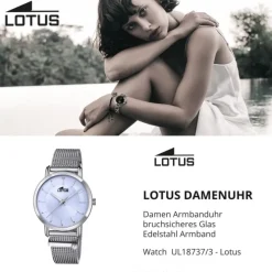 Lotus Damen Armbanduhr Trendy 18737/3 Analog Edelstahl silber UL18737/3