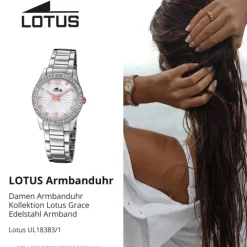 Lotus Damen-Armbanduhr Edelstahl silber 18383/1 Quarz Grace UL18383/1