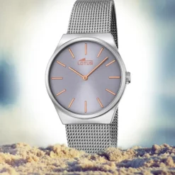 LOTUS Damen-Armbanduhr Stahlband klassisch Quarz Edelstahl silber UL18288/2