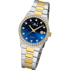 Lotus Damenuhr Edelstahl silbergold Lotus Classic Armbanduhr UL18886/3