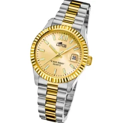 Lotus Damenuhr Edelstahl silber gold Lotus Classic Armbanduhr UL18931/2