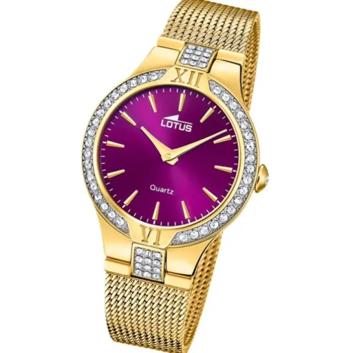 Lotus Damenuhr Edelstahl gold Lotus Classic Armbanduhr UL18895/3