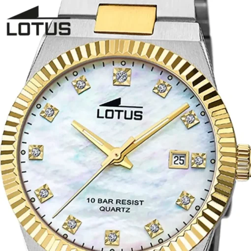 Lotus Damenuhr Edelstahl silbergold Lotus Classic Armbanduhr UL18839/1