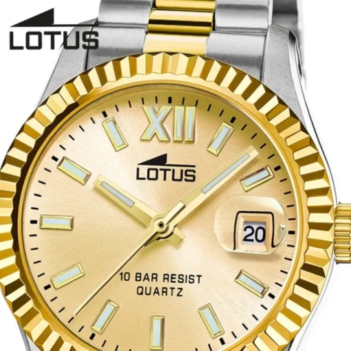 Lotus Damenuhr Edelstahl silber gold Lotus Classic Armbanduhr UL18931/2