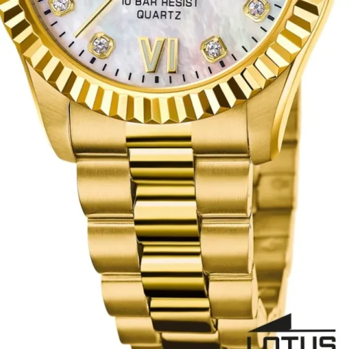 Lotus Damenuhr Edelstahl gold Lotus Classic Armbanduhr UL18932/1