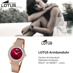 Lotus Damenuhr Edelstahl roségold Lotus Classic Armbanduhr UL18828/1