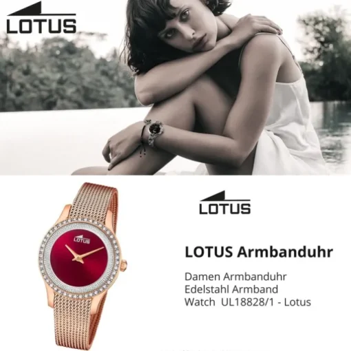 Lotus Damenuhr Edelstahl roségold Lotus Classic Armbanduhr UL18828/1