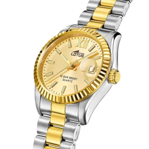 Lotus Damenuhr Edelstahl silber gold Lotus Classic Armbanduhr UL18931/2