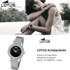Lotus Damenuhr Edelstahl silber Lotus Classic Armbanduhr UL18826/3