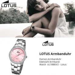 Lotus Damenuhr Edelstahl silber Lotus Classic Armbanduhr UL18883/2