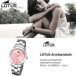 Lotus Damenuhr Edelstahl silber Lotus Classic Armbanduhr UL18884/2