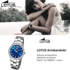 Lotus Damenuhr Edelstahl silber Lotus Classic Armbanduhr UL18883/5