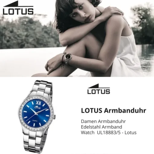 Lotus Damenuhr Edelstahl silber Lotus Classic Armbanduhr UL18883/5