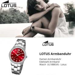 Lotus Damenuhr Edelstahl silber Lotus Classic Armbanduhr UL18883/6