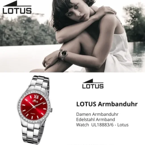 Lotus Damenuhr Edelstahl silber Lotus Classic Armbanduhr UL18883/6