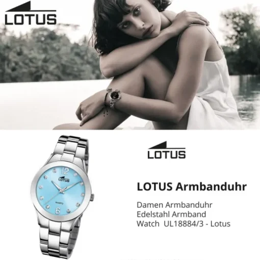 Lotus Damenuhr Edelstahl silber Lotus Classic Armbanduhr UL18884/3