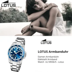 Lotus Damenuhr Edelstahl silber Lotus Classic Armbanduhr UL18936/5