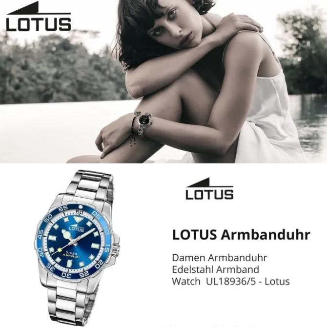 Lotus Damenuhr Edelstahl silber Lotus Classic Armbanduhr UL18936/5