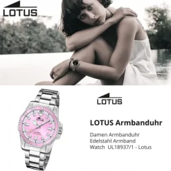 Lotus Damenuhr Edelstahl silber Lotus Classic Armbanduhr UL18937/1