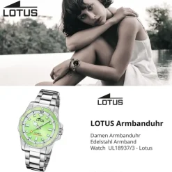 Lotus Damenuhr Edelstahl silber Lotus Classic Armbanduhr UL18937/3