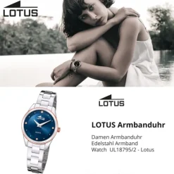 Lotus Damenuhr Edelstahl silber Lotus Classic Armbanduhr UL18795/2