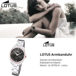 Lotus Damenuhr Edelstahl silber Lotus Classic Armbanduhr UL18795/4