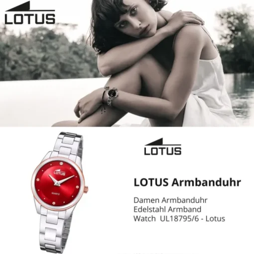 Lotus Damenuhr Edelstahl silber Lotus Classic Armbanduhr UL18795/6