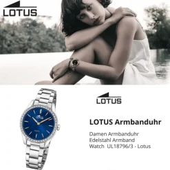Lotus Damenuhr Edelstahl silber Lotus Classic Armbanduhr UL18796/3