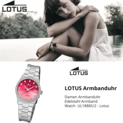 Lotus Damenuhr Edelstahl silber Lotus Classic Armbanduhr UL18885/2