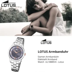 Lotus Damenuhr Edelstahl silber Lotus Classic Armbanduhr UL18889/4