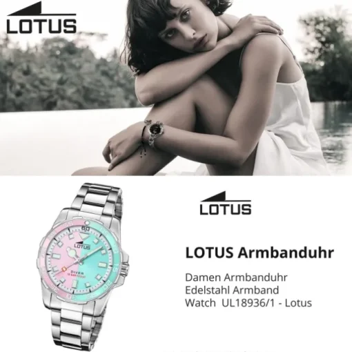 Lotus Damenuhr Edelstahl silber Lotus Classic Armbanduhr UL18936/1