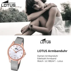 Lotus Damenuhr Edelstahl silber Lotus Classic Armbanduhr UL18824/1