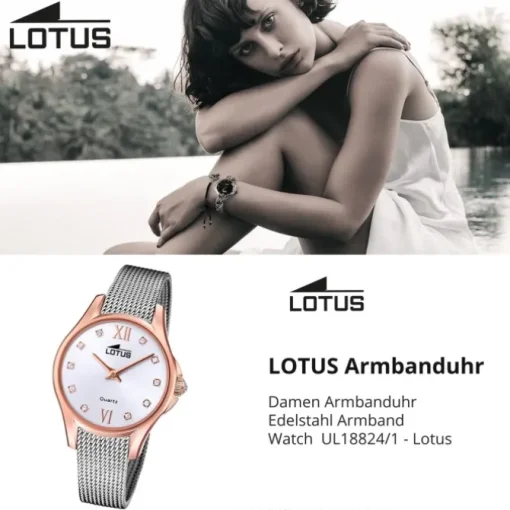 Lotus Damenuhr Edelstahl silber Lotus Classic Armbanduhr UL18824/1
