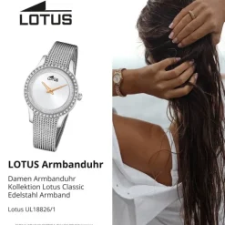 Lotus Damenuhr Edelstahl silber Lotus Classic Armbanduhr UL18826/1