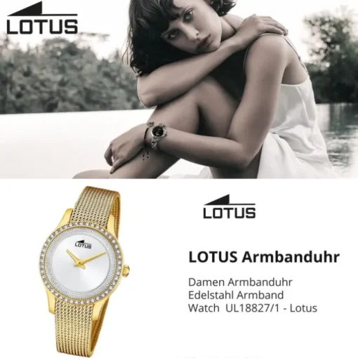 Lotus Damenuhr Edelstahl gold Lotus Classic Armbanduhr UL18827/1