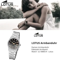 Lotus Damenuhr Edelstahl silber Lotus Classic Armbanduhr UL18885/4