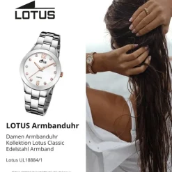 Lotus Damenuhr Edelstahl silber Lotus Classic Armbanduhr UL18884/1
