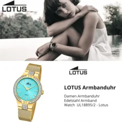 Lotus Damenuhr Edelstahl gold Lotus Classic Armbanduhr UL18895/2