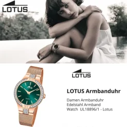 Lotus Damenuhr Edelstahl gold Lotus Classic Armbanduhr UL18896/1