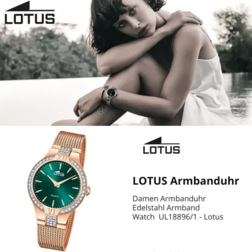 Lotus Damenuhr Edelstahl gold Lotus Classic Armbanduhr UL18896/1