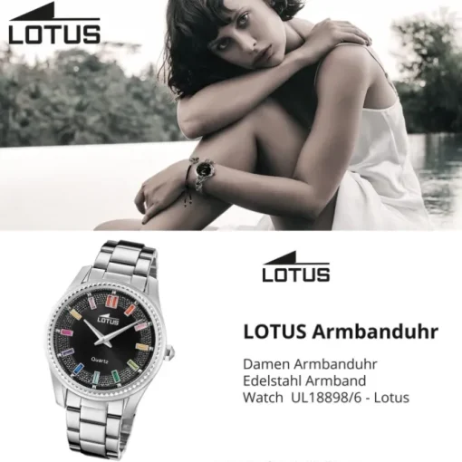 Lotus Damenuhr Edelstahl Silber Lotus Classic Armbanduhr UL18898/6